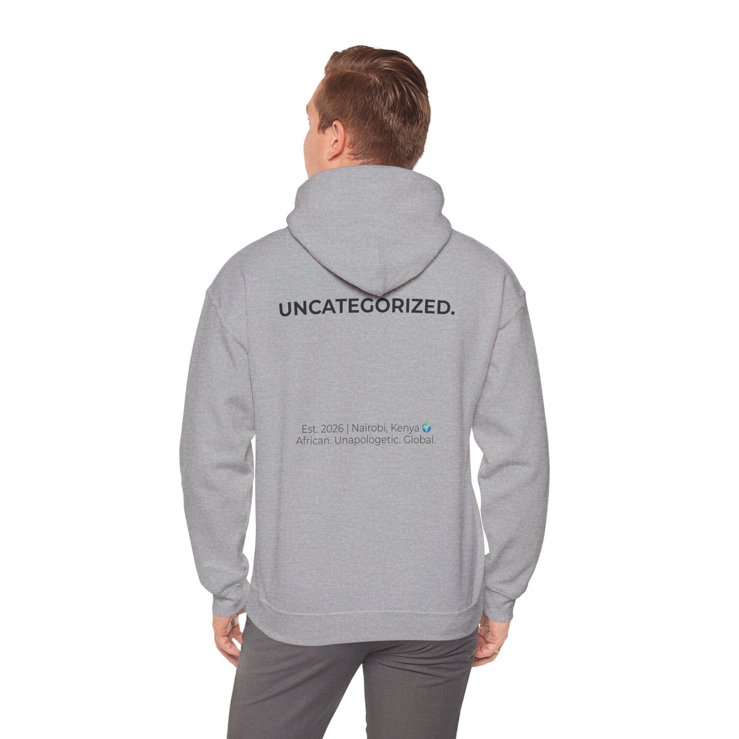 Curious Not Confused Hoodie — "Uncategorized" Back-Print Quietly Dangerous Collection