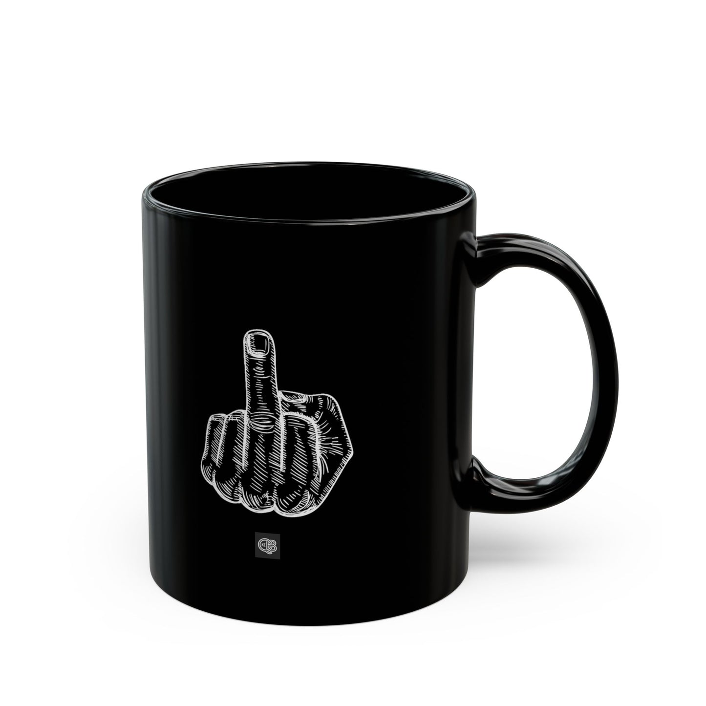 Category Killer Black Ceramic Mug — Bold Statement Coffee Cup (11oz & 15oz)